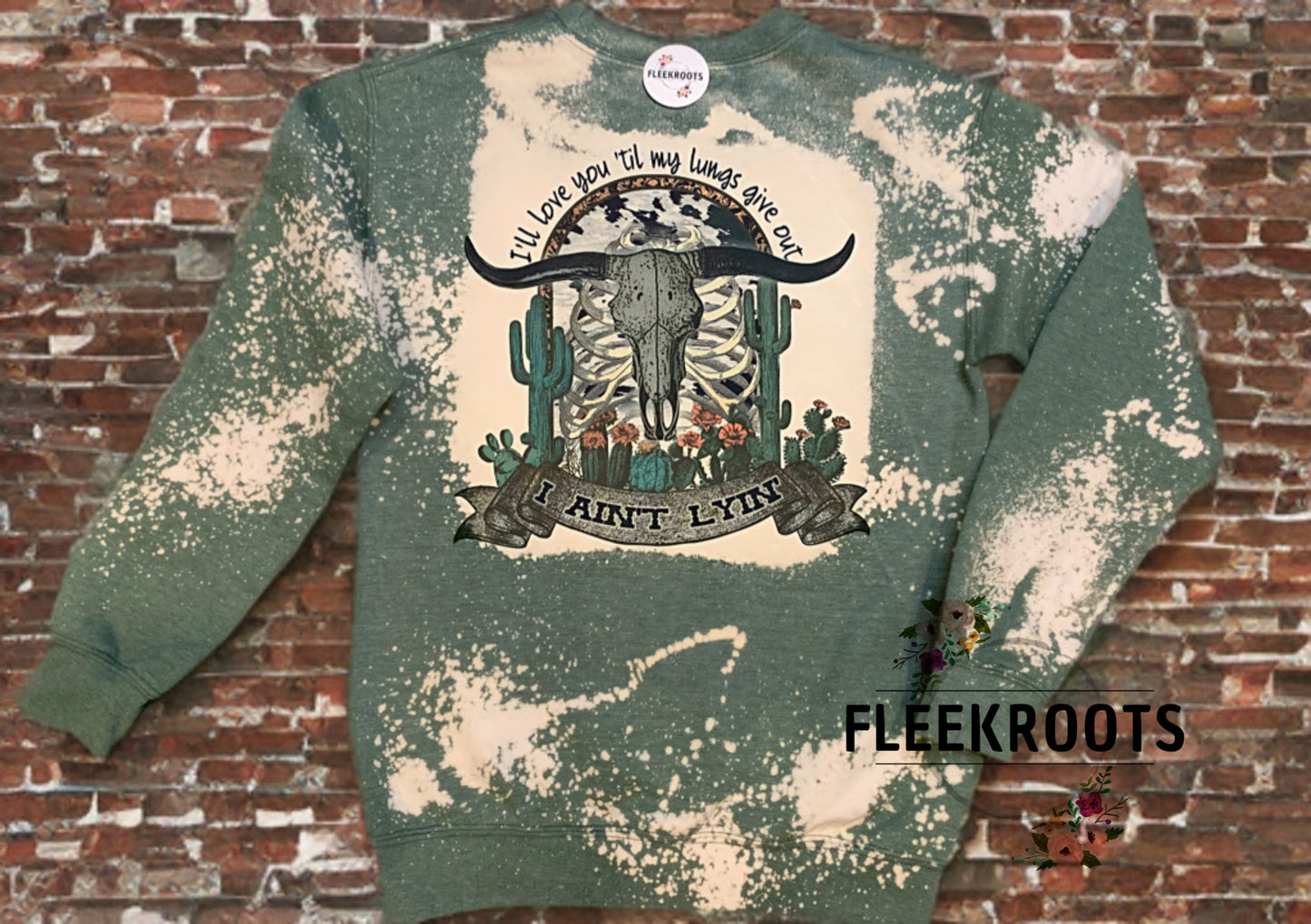 I'll love you till my lungs give out (lyric) Sublimated Crewneck Sweater