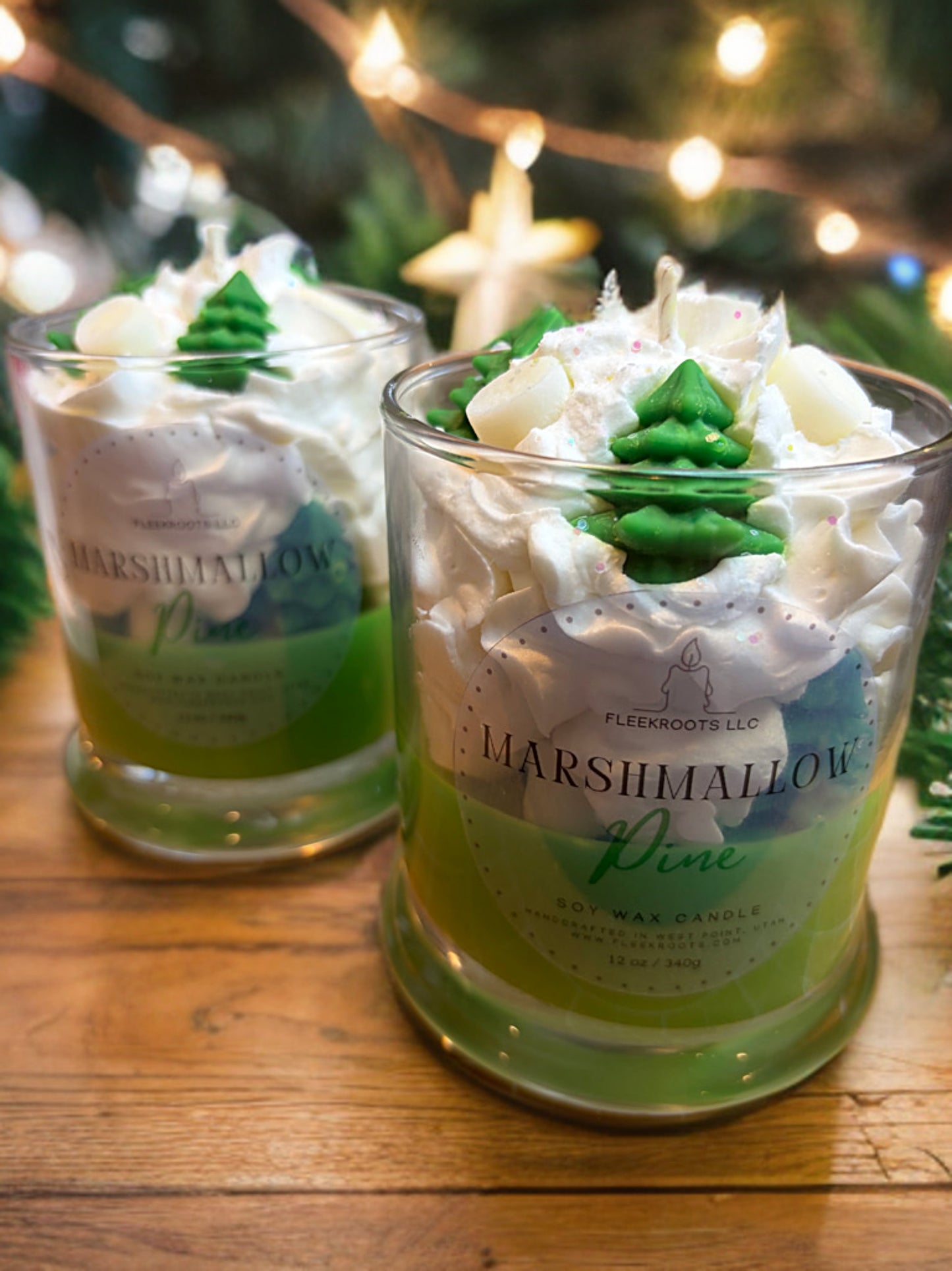 Marshmallow Pine – Handcrafted Artisan Candle (12 oz)