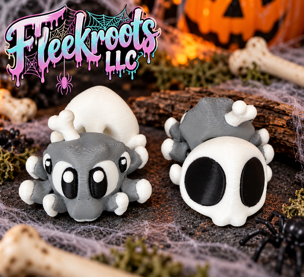 Skeleton Spider – Flexi Halloween Figurine