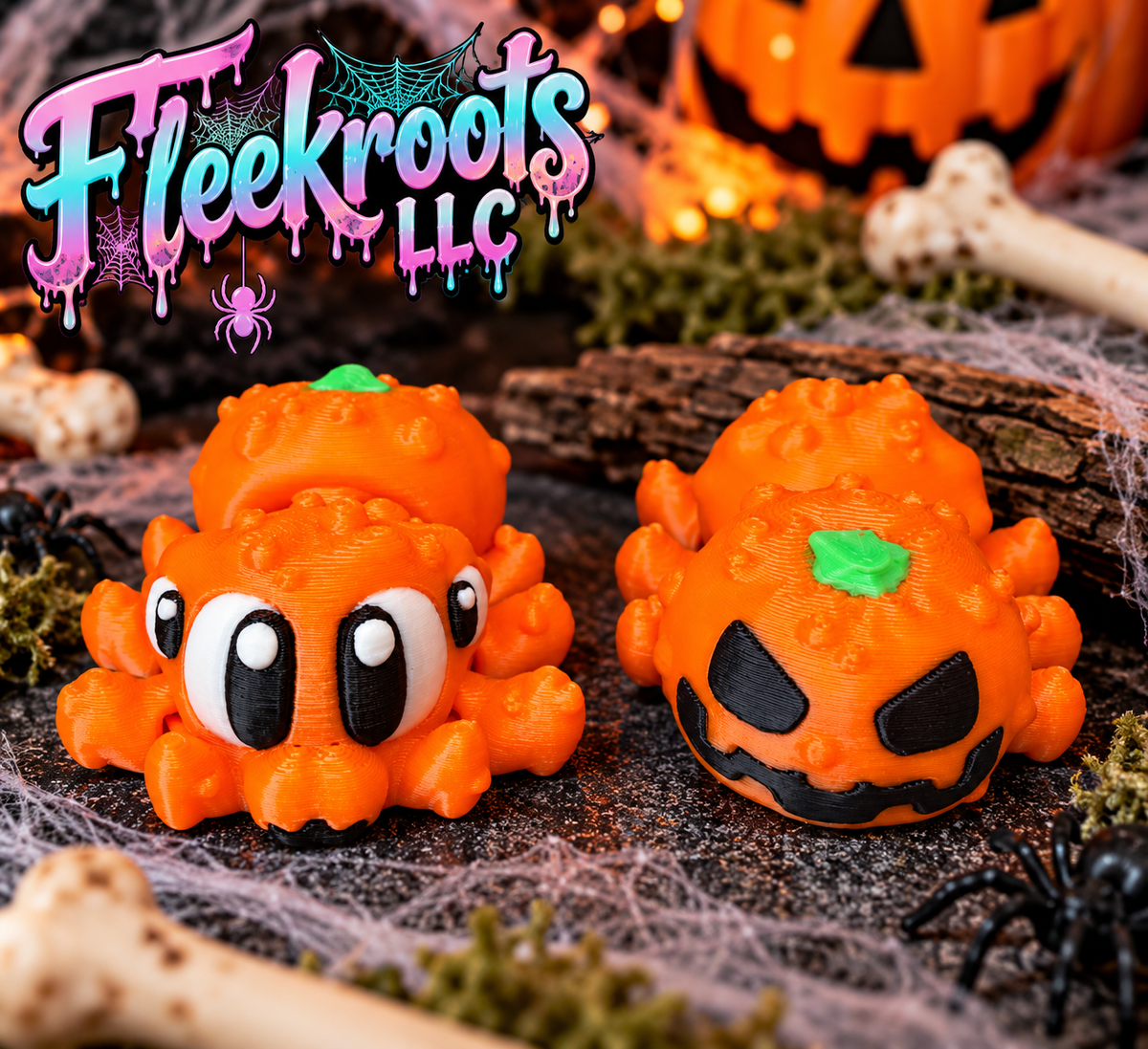 Pumpkin Spider – Flexi Halloween Figurine