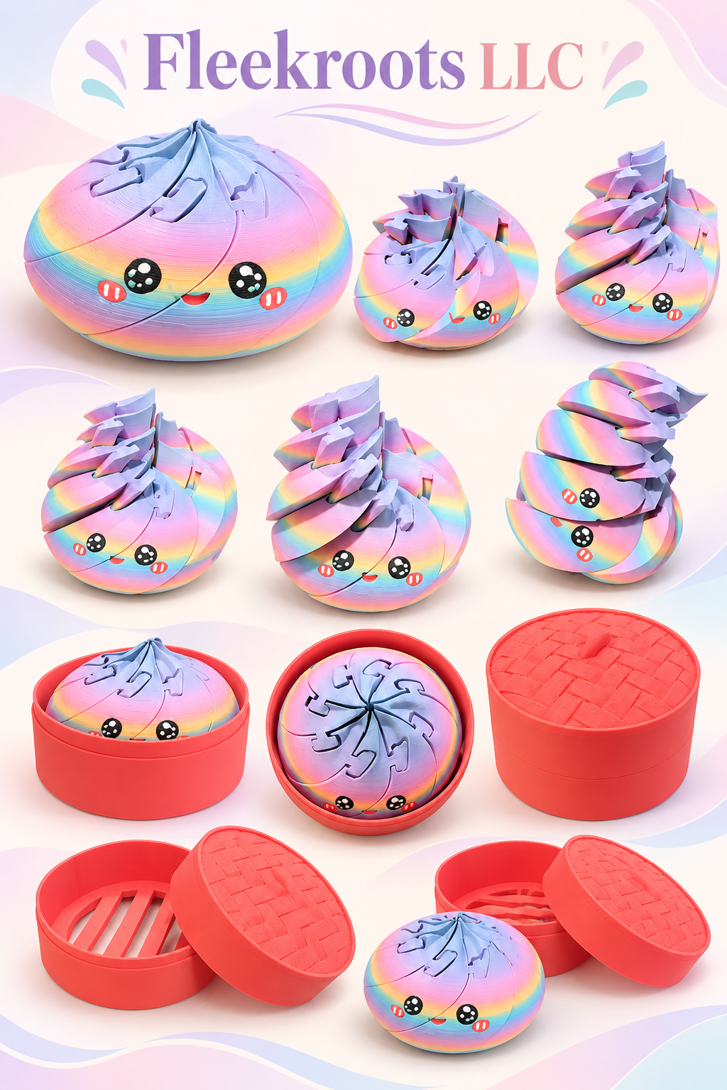 Bao Dumpling Twist Fidget with Storage Box