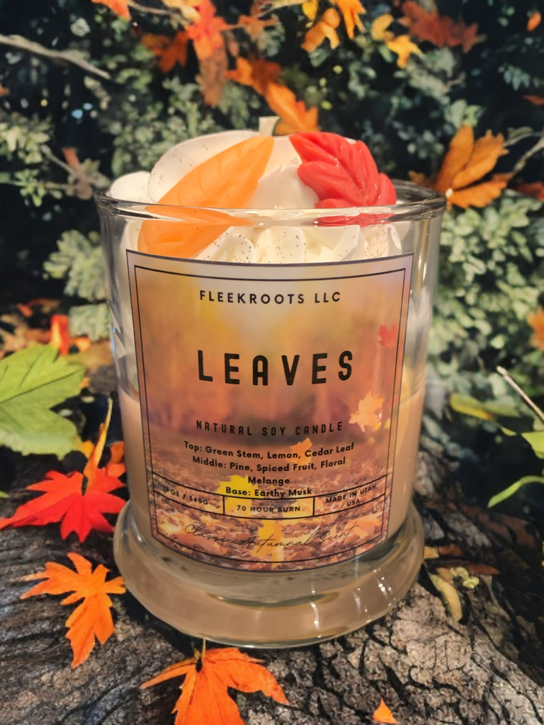 Leaves 12 oz Scented Fall Candle