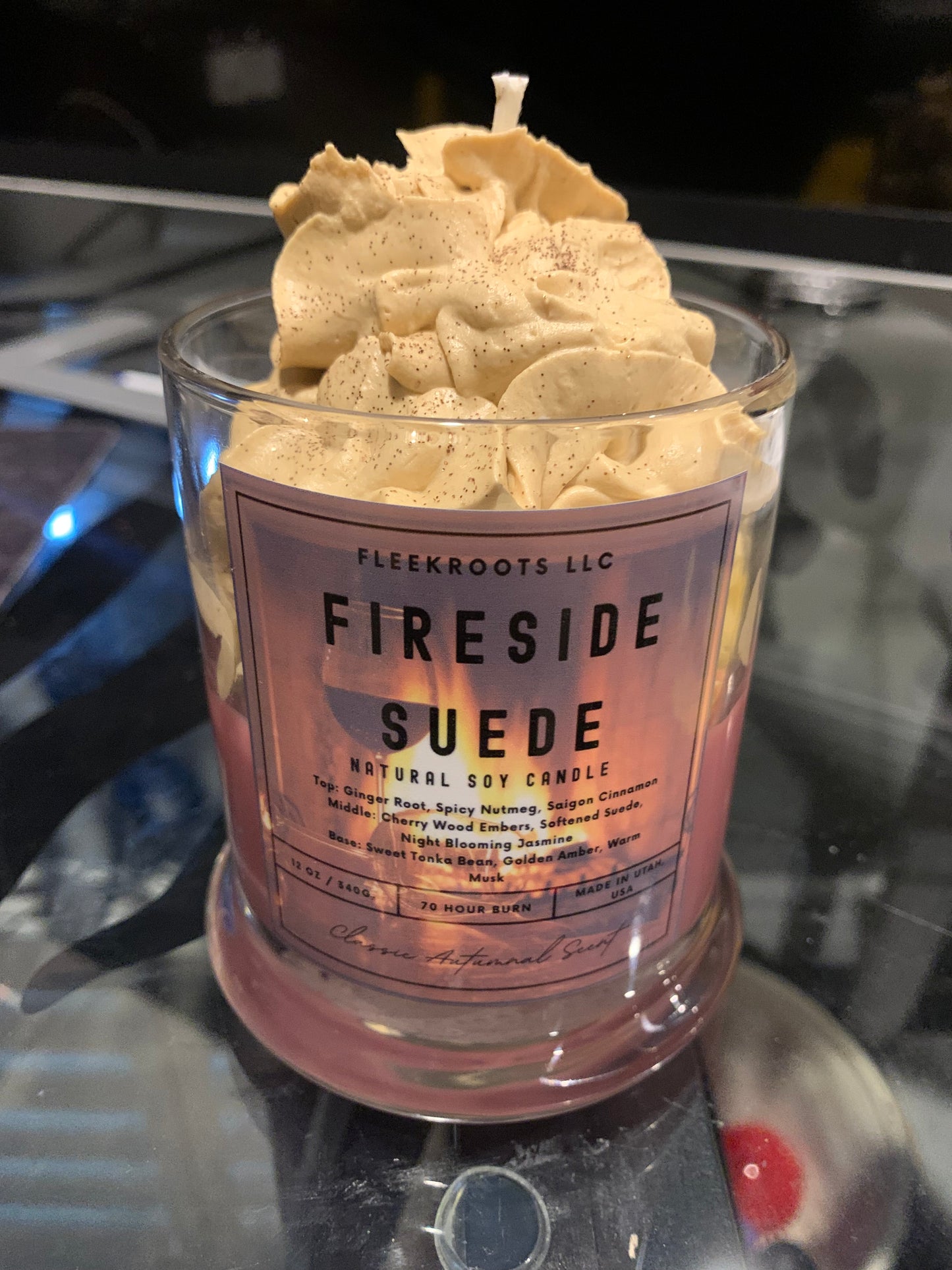 Fireside Suede 12 oz Candle