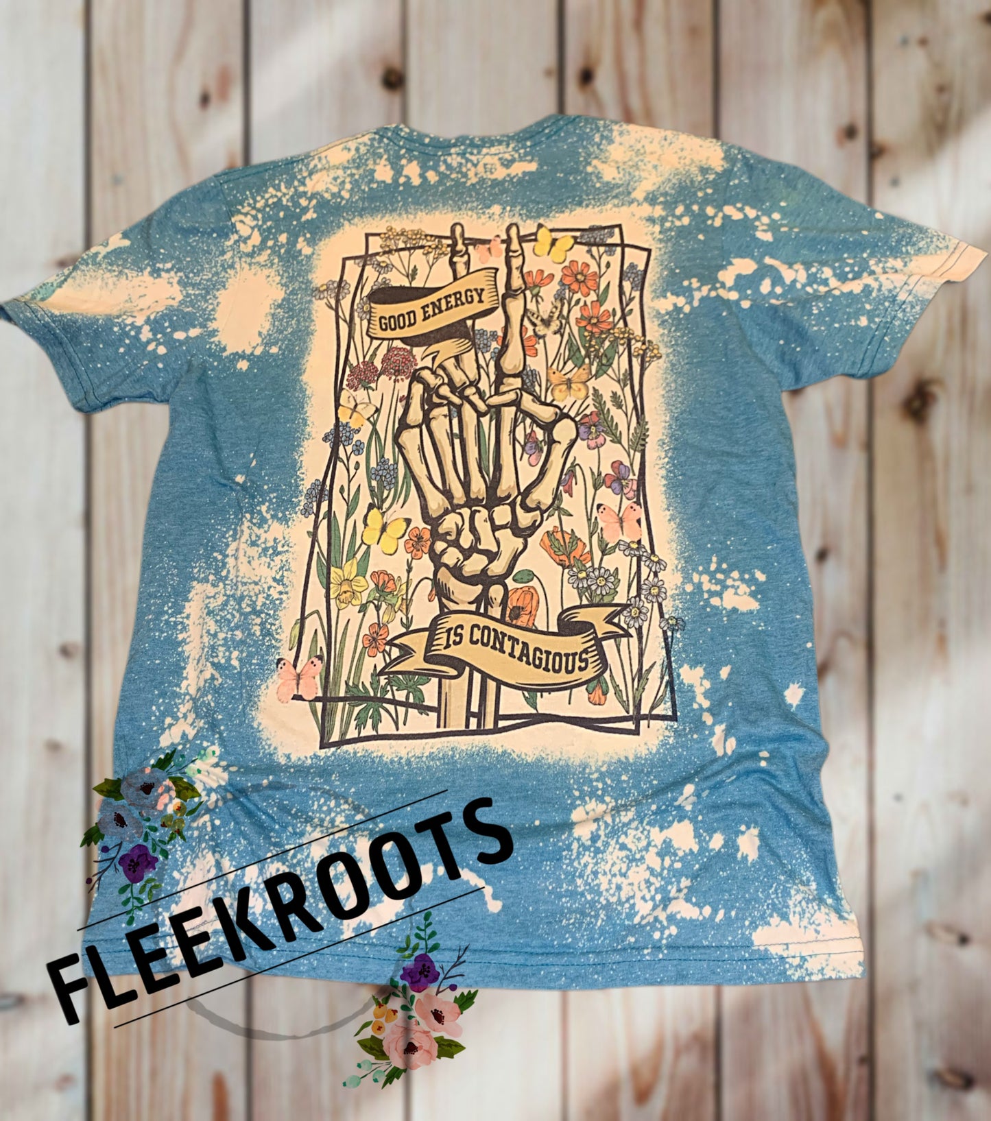 Good energy is contagious…Bleached Sublimated T-Shirt