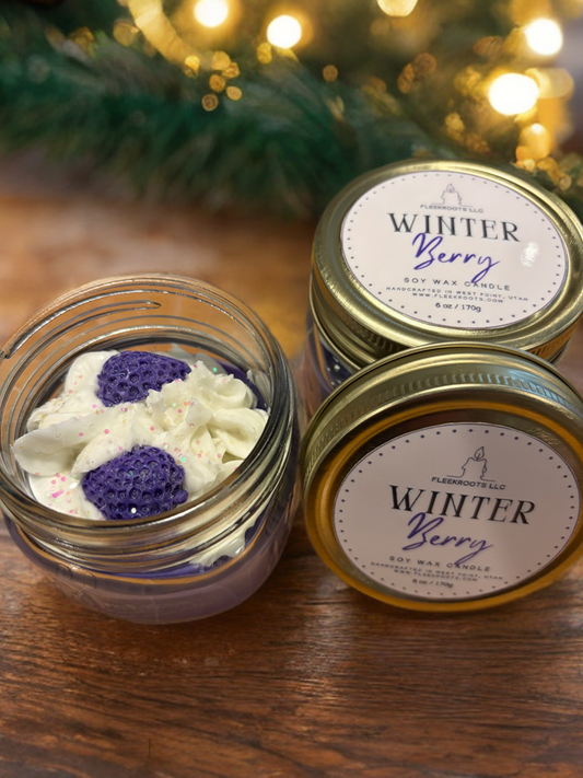 Winter Berry – Handcrafted Artisan Candle (6 oz)