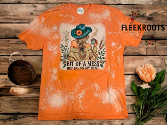 A bit of a mess but trying my best…Bleached Sublimated T-Shirt