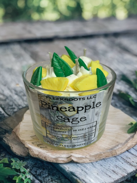 3 Wick Pineapple Sage 16 oz Candle