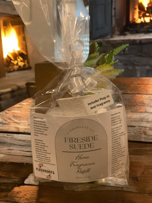 Fleekroots LLC Fireside Suede Home Frangrance & Wall Plug-in Unit