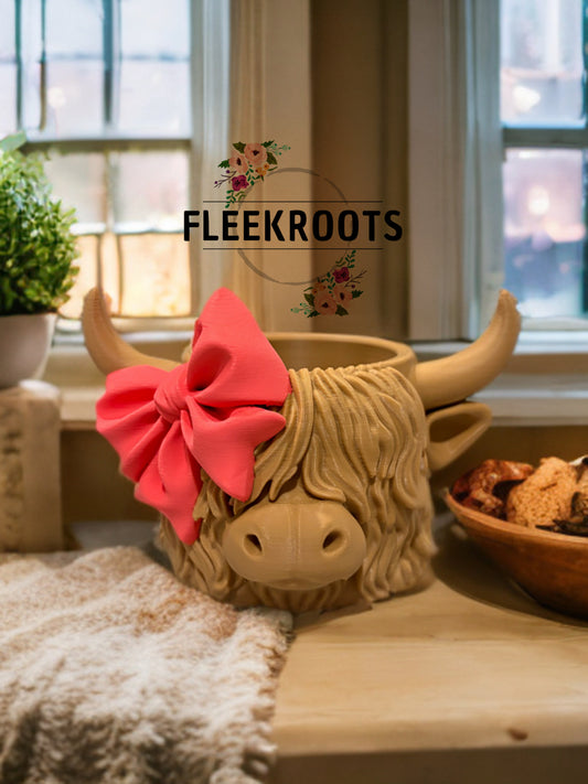 Highland Cow 3D Printed Planter