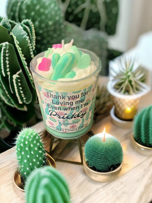 Baja Cactus 10 oz Candle “Thank you for loving me even when I’m PRICKLY”