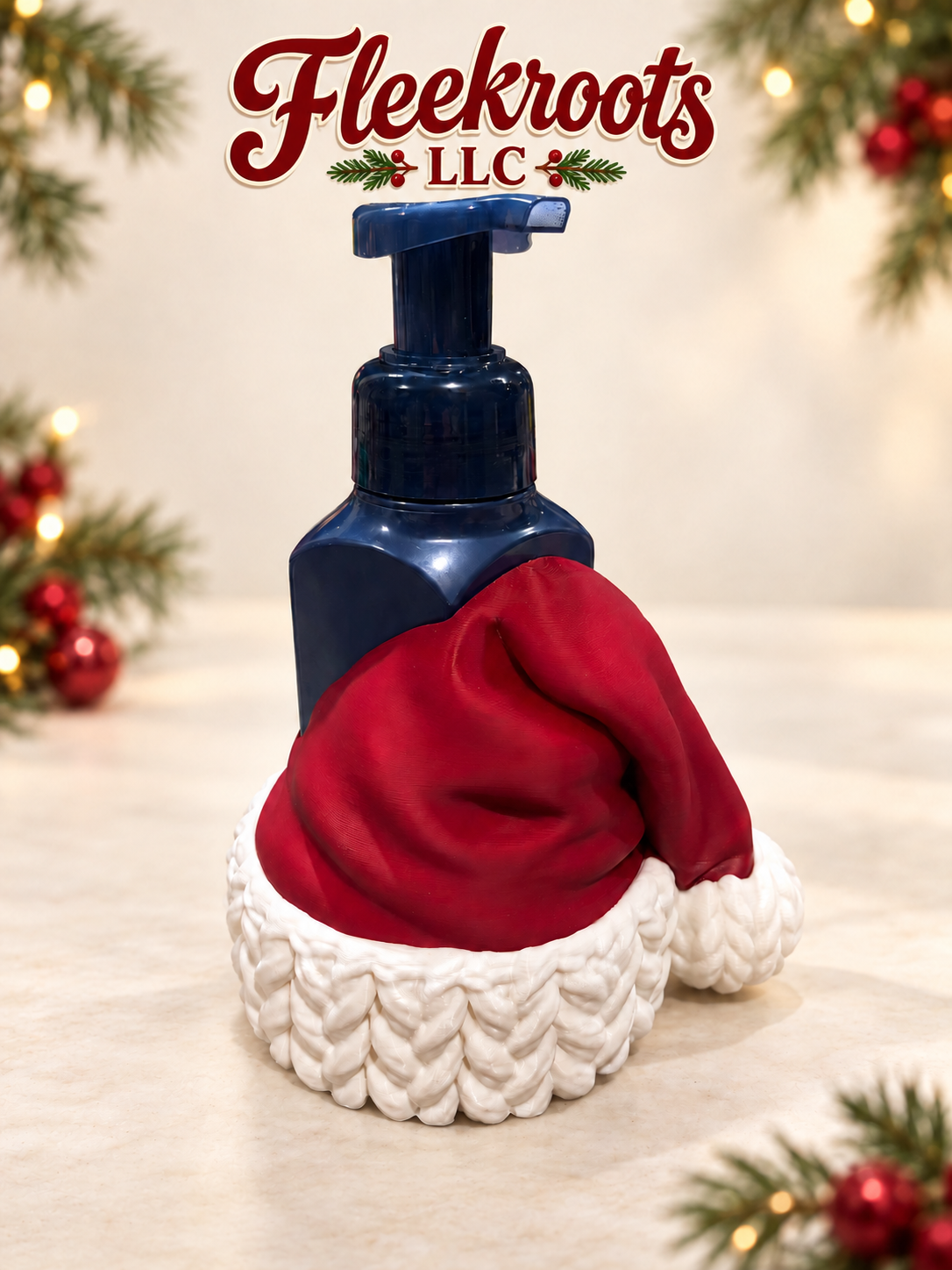 Santa Hat Foaming Soap Holder | Fleekroots LLC