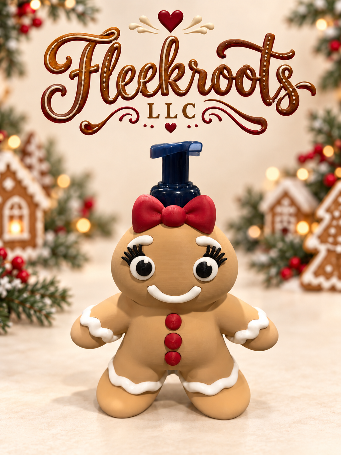 Gingerbread Girl Foaming Soap Holder | Fleekroots LLC