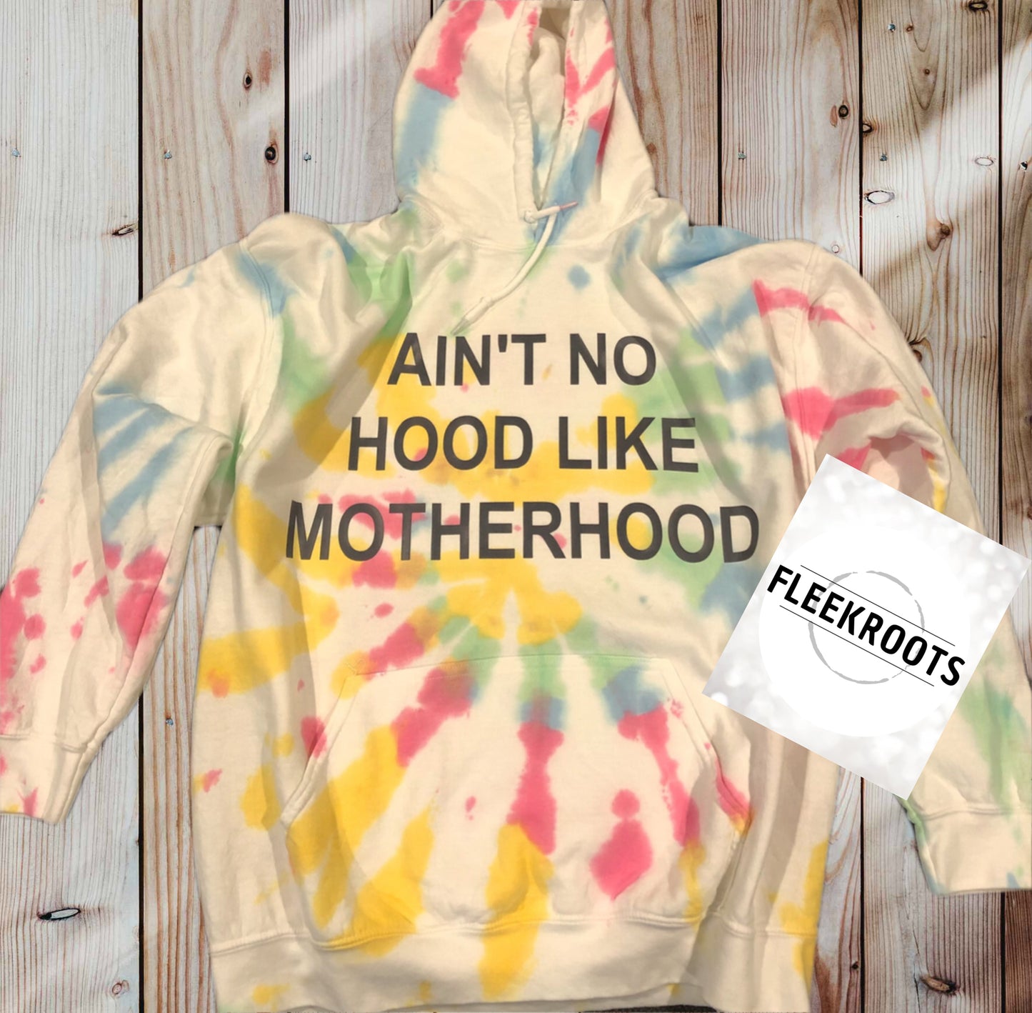 Ain't no hood like motherhood HTV Applique Hoodie